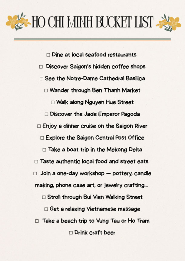 Hcm Bucket List